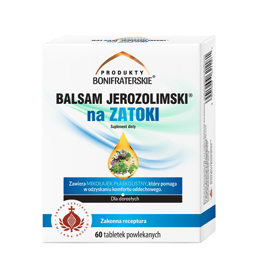 BALSAM JEROZOLIMSKI® na ZATOKI 60 tabletek powlekanych