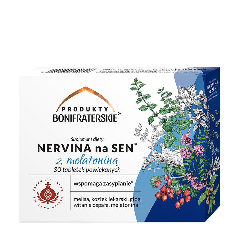 NERVINA na SEN z melatoniną 30 tabletek powlekanych