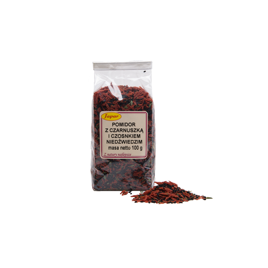 Pomidory suszone z czarnuszką i czosnkiem niedźwiedzim 100 g